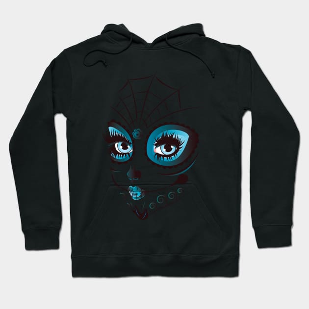 Day of Dead Girl Face Hoodie by AnnArtshock